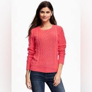 Old Navy Pink Cable Knit Sweater
